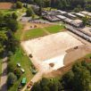 School site, including the new cricket pitch, also under construction, in the background